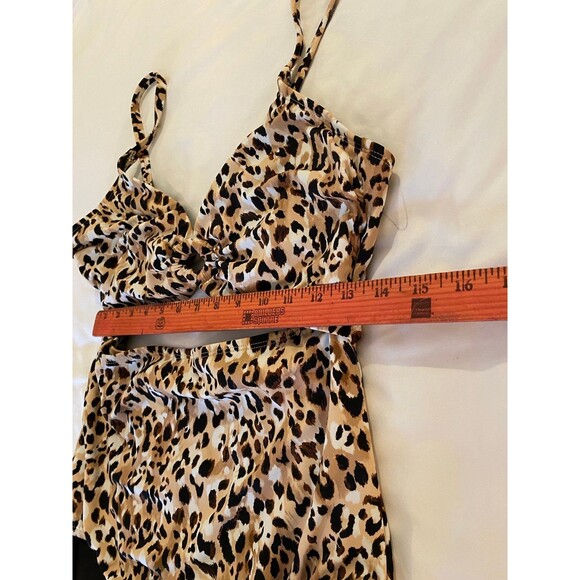 Time and Tru One Piece Swimsuit Womans Large Cheetah Animal Print Sexy Bikini - Picture 9 of 10